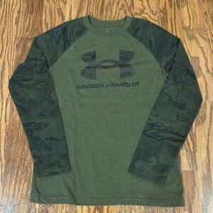 Under Armour, Boys, Long Sleeved Camouflage T-shirt, Size YM